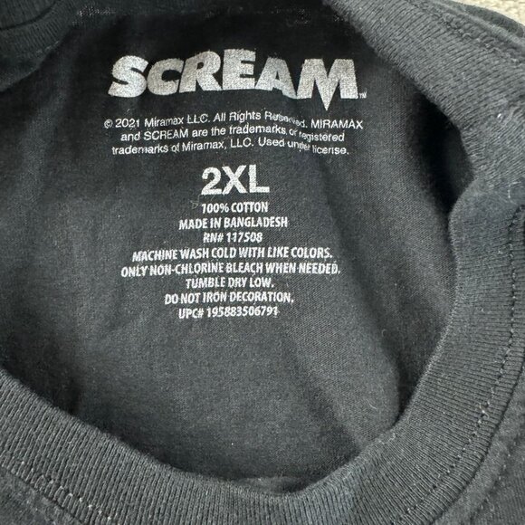 Men's Scream Thriller Horror Movie Slasher Shirt Black - Picture 6 of 6